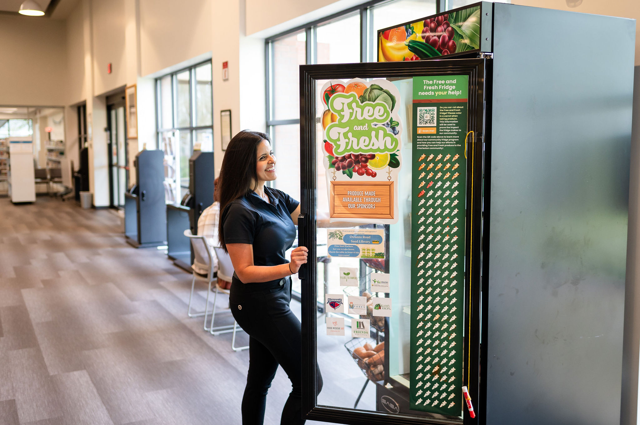 The Free and Free Fridge provides free produce to the community.