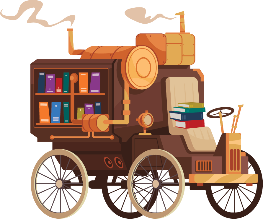 Mod Bookmobile illustration