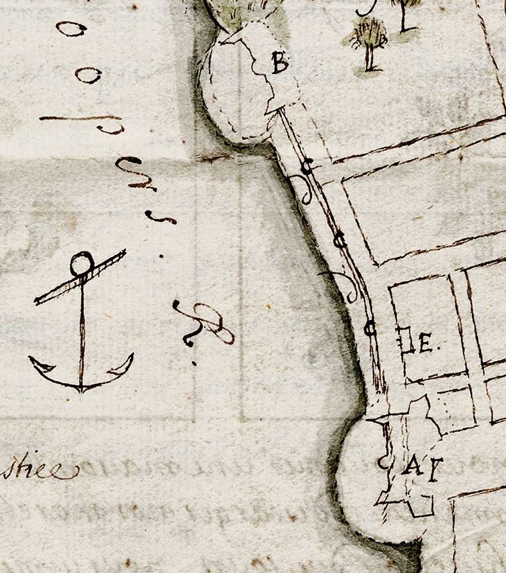 A close up of Jean Boyd's map of 1686