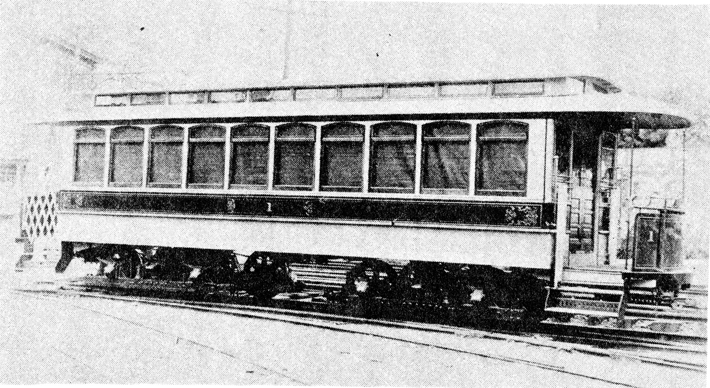 The Sullivan's Island trolley car No. 1 circa 1898.