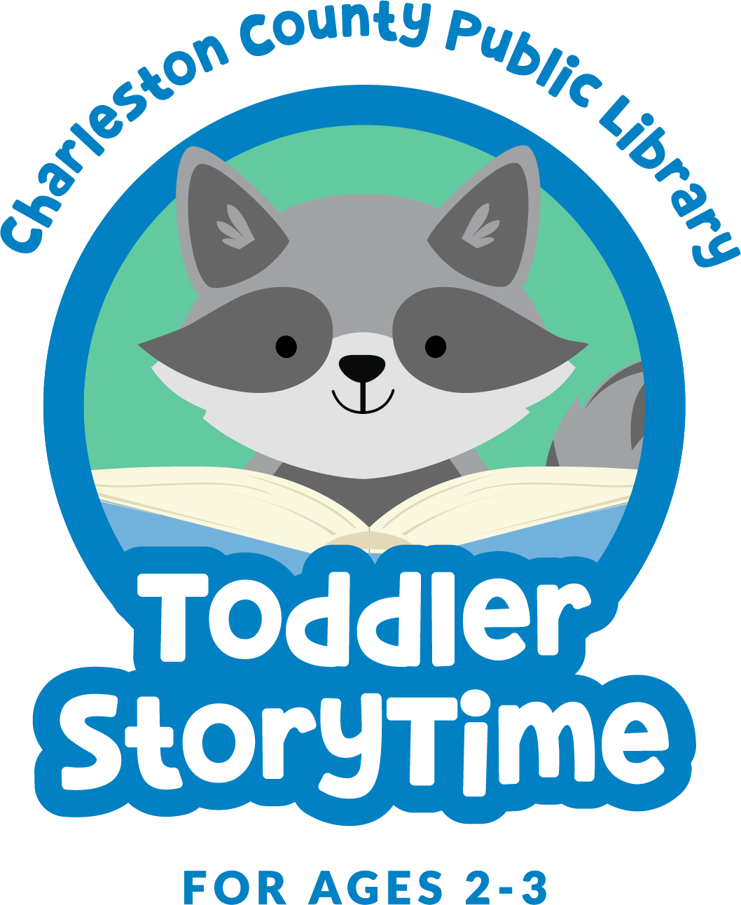Toddler Storytime Racoon Badge