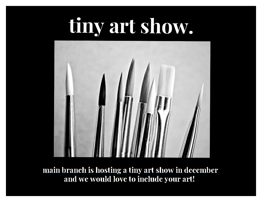 tiny art show.
