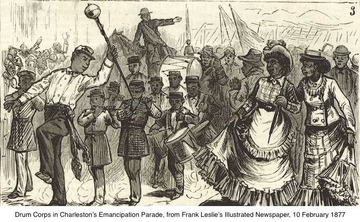 1877 Emancipation Parade drum corps
