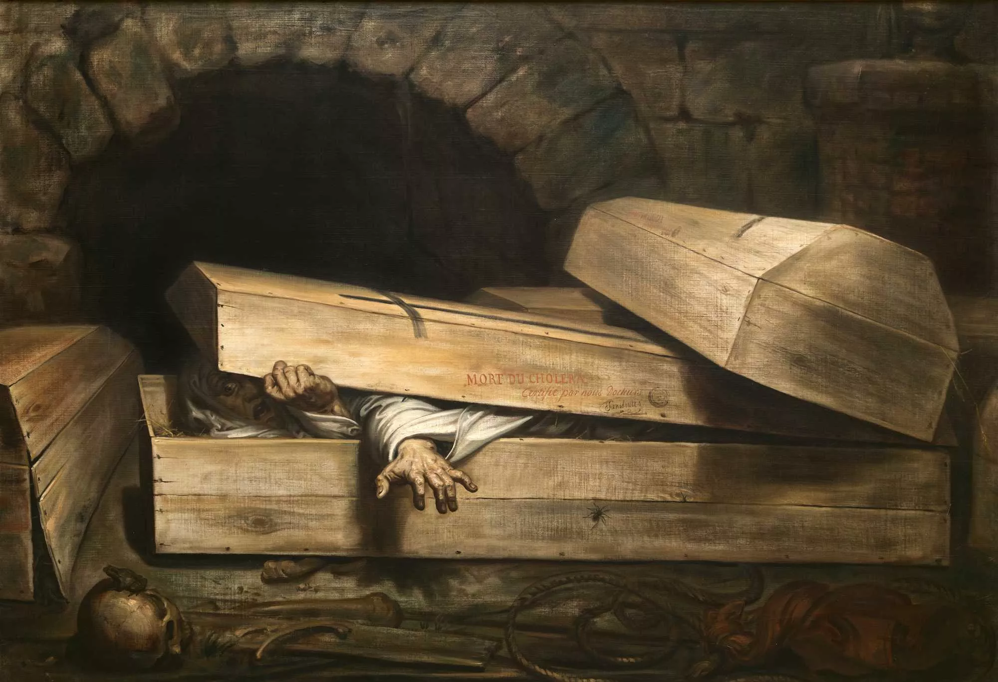 Detail from Antoine Wiertz's The Premature Burial, 1854.