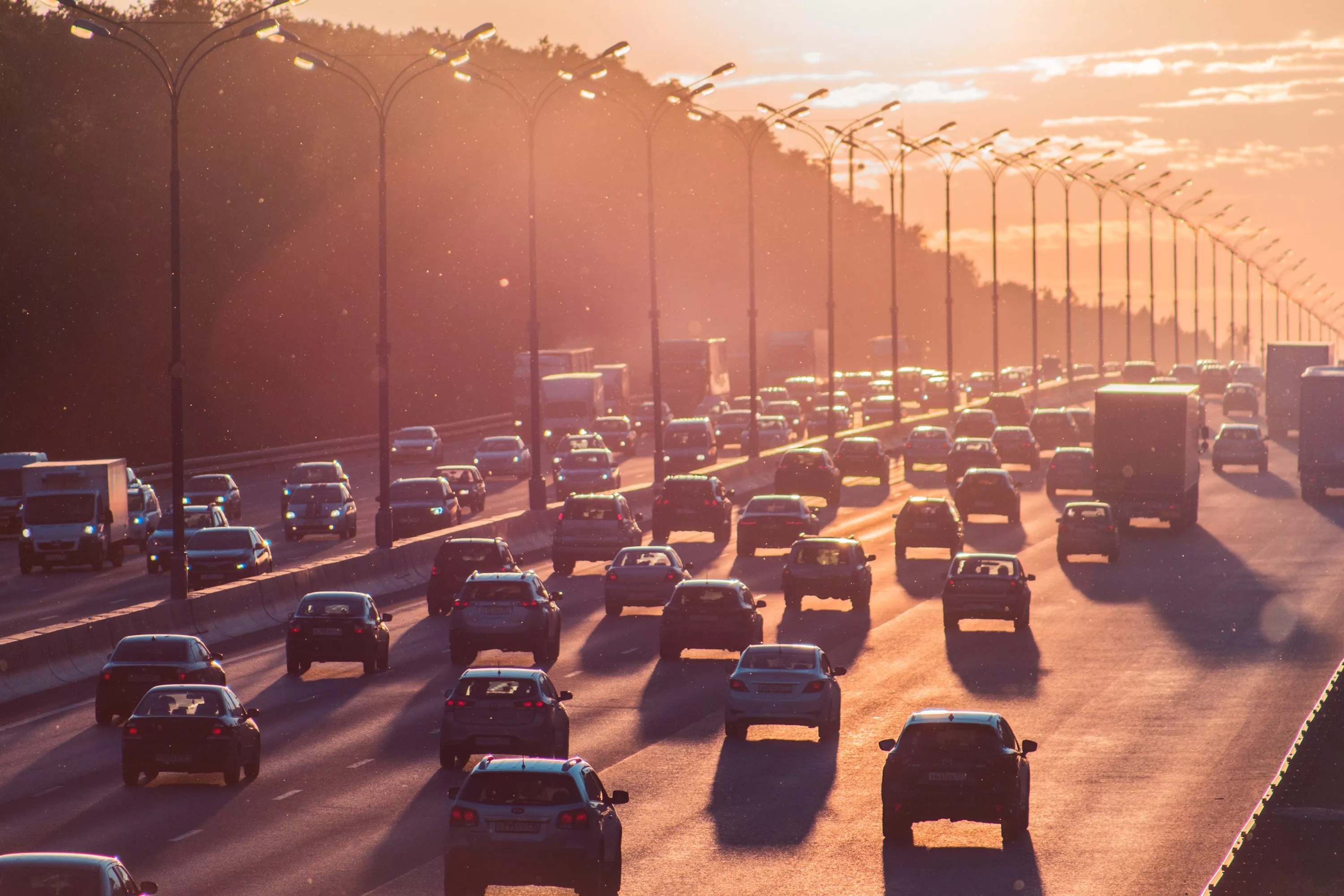Busy interstate traffic