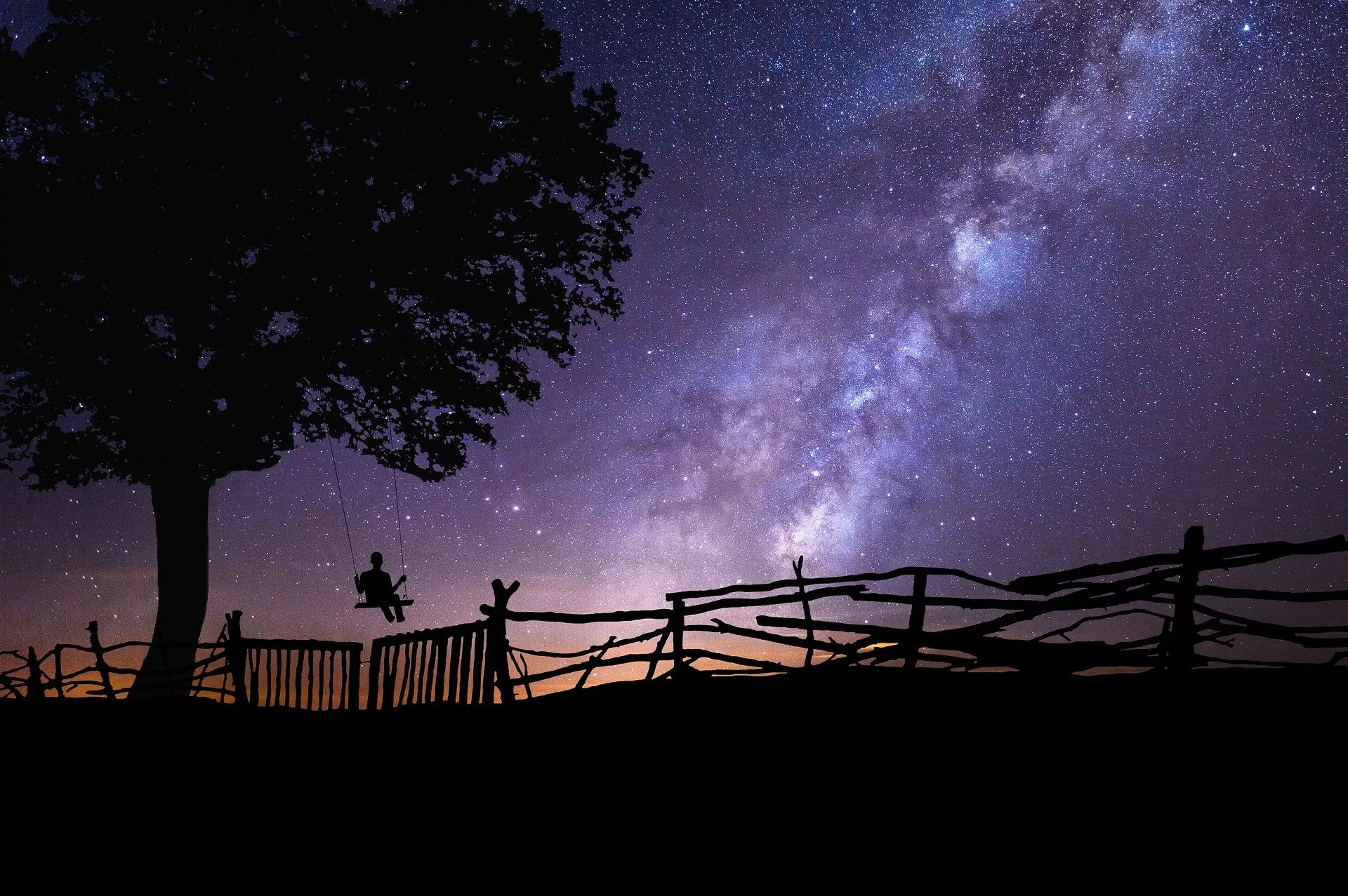 Night sky - telescopes - Milky Way galaxy